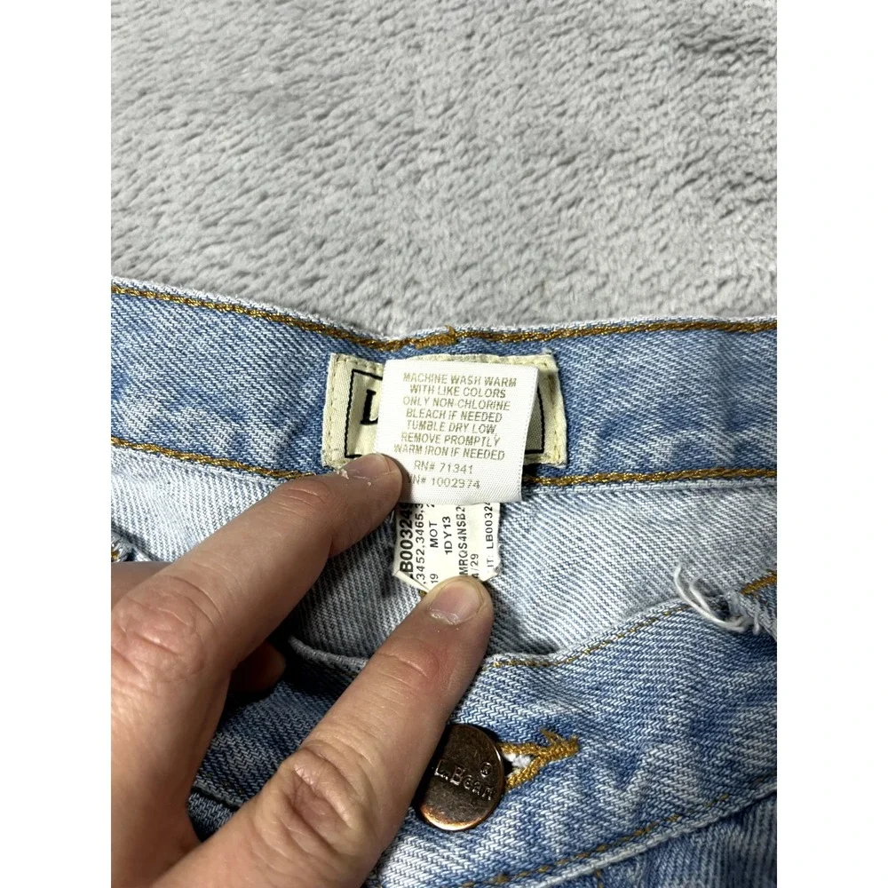L.L. Bean Jeans Mens 34x29 Blue Denim Baggy Casual Light Wash Vintage Y2k Logo